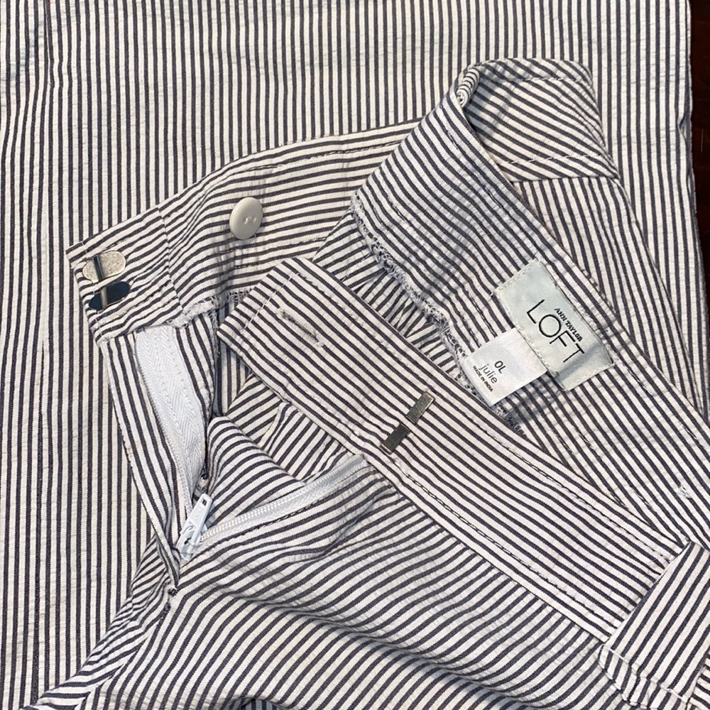 ANN TAYLOR LOFT 0L “Julie” Pin Stripe Pant Trouser - Picture 5 of 5